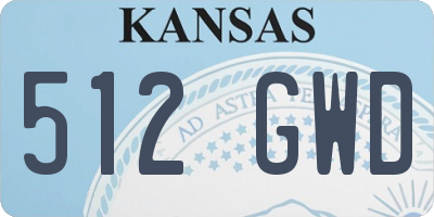 KS license plate 512GWD