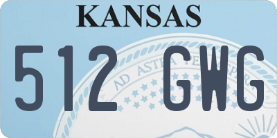 KS license plate 512GWG