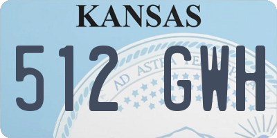 KS license plate 512GWH
