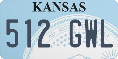 KS license plate 512GWL