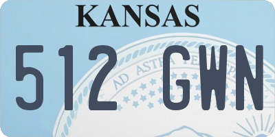 KS license plate 512GWN