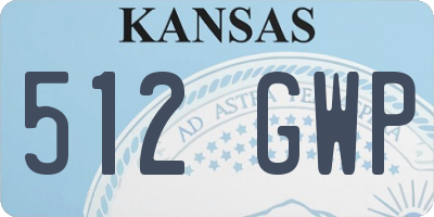 KS license plate 512GWP