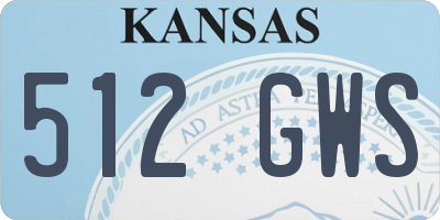 KS license plate 512GWS