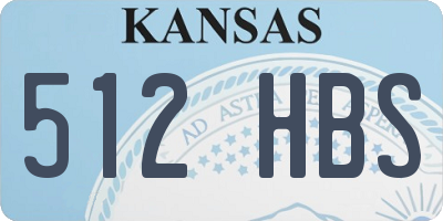 KS license plate 512HBS