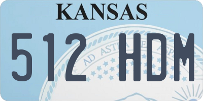 KS license plate 512HDM