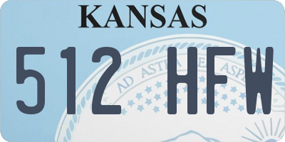 KS license plate 512HFW