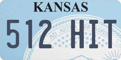 KS license plate 512HIT