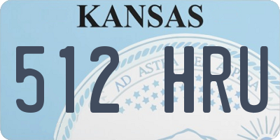 KS license plate 512HRU
