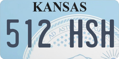 KS license plate 512HSH