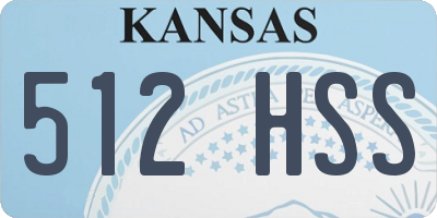 KS license plate 512HSS