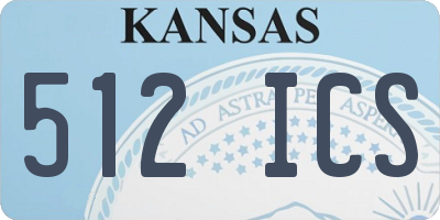 KS license plate 512ICS