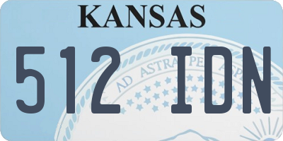 KS license plate 512IDN