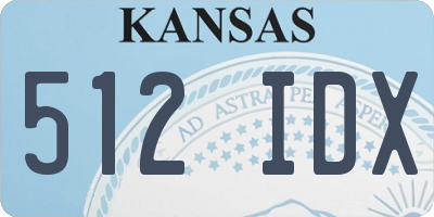 KS license plate 512IDX