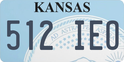 KS license plate 512IEO