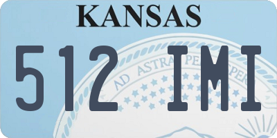 KS license plate 512IMI