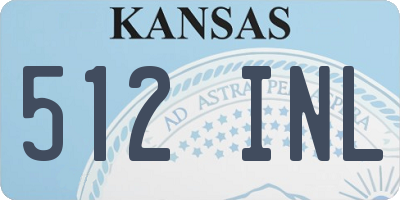 KS license plate 512INL