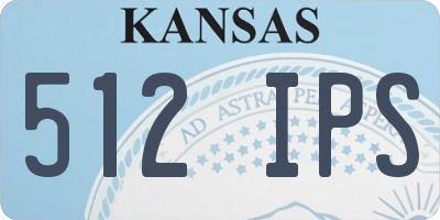 KS license plate 512IPS