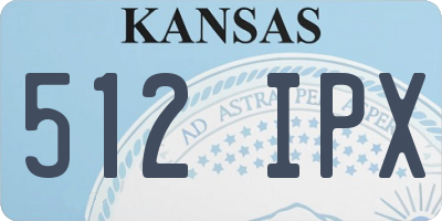 KS license plate 512IPX