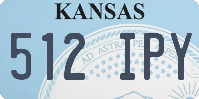 KS license plate 512IPY