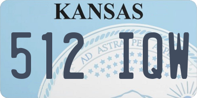 KS license plate 512IQW