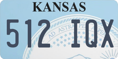 KS license plate 512IQX