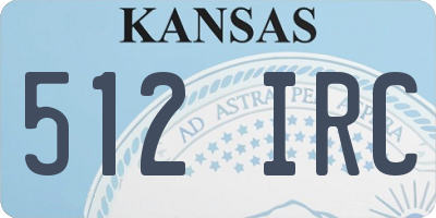 KS license plate 512IRC