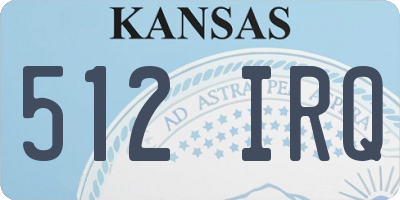 KS license plate 512IRQ