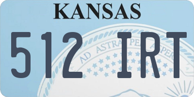 KS license plate 512IRT