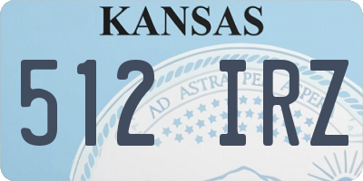 KS license plate 512IRZ