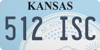KS license plate 512ISC