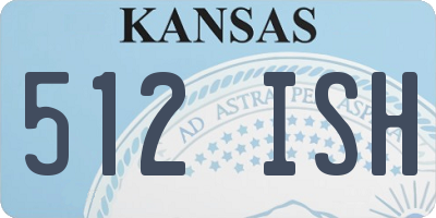 KS license plate 512ISH