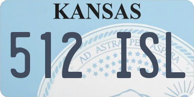 KS license plate 512ISL