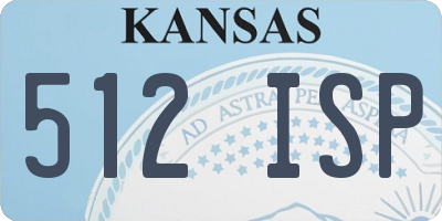 KS license plate 512ISP