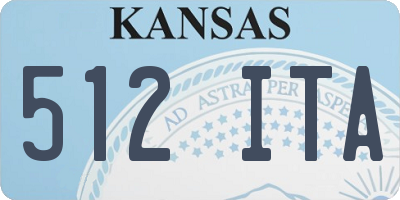 KS license plate 512ITA