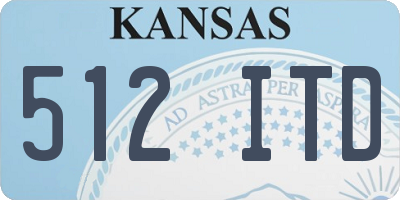 KS license plate 512ITD