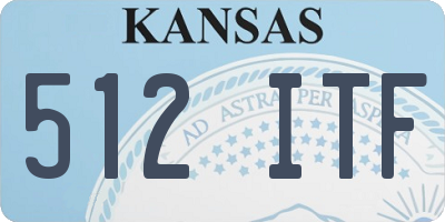 KS license plate 512ITF