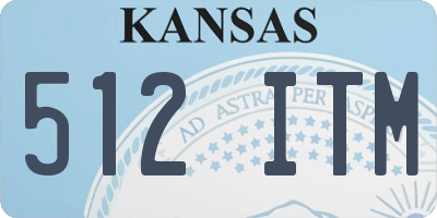 KS license plate 512ITM