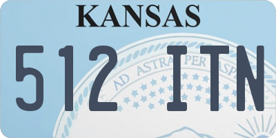 KS license plate 512ITN
