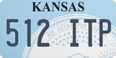 KS license plate 512ITP