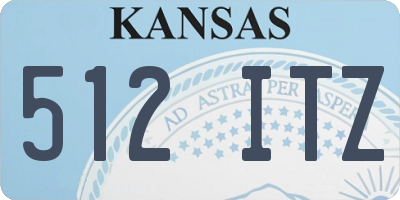 KS license plate 512ITZ