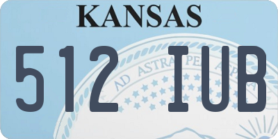 KS license plate 512IUB