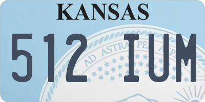 KS license plate 512IUM