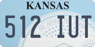 KS license plate 512IUT