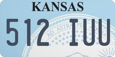 KS license plate 512IUU