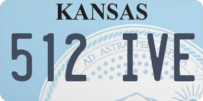 KS license plate 512IVE