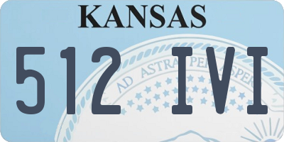 KS license plate 512IVI