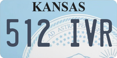 KS license plate 512IVR