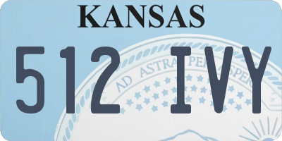 KS license plate 512IVY