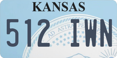 KS license plate 512IWN