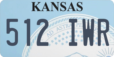 KS license plate 512IWR